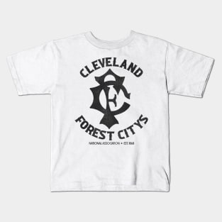 Defunct Cleveland Forest Citys Baseball Team Kids T-Shirt